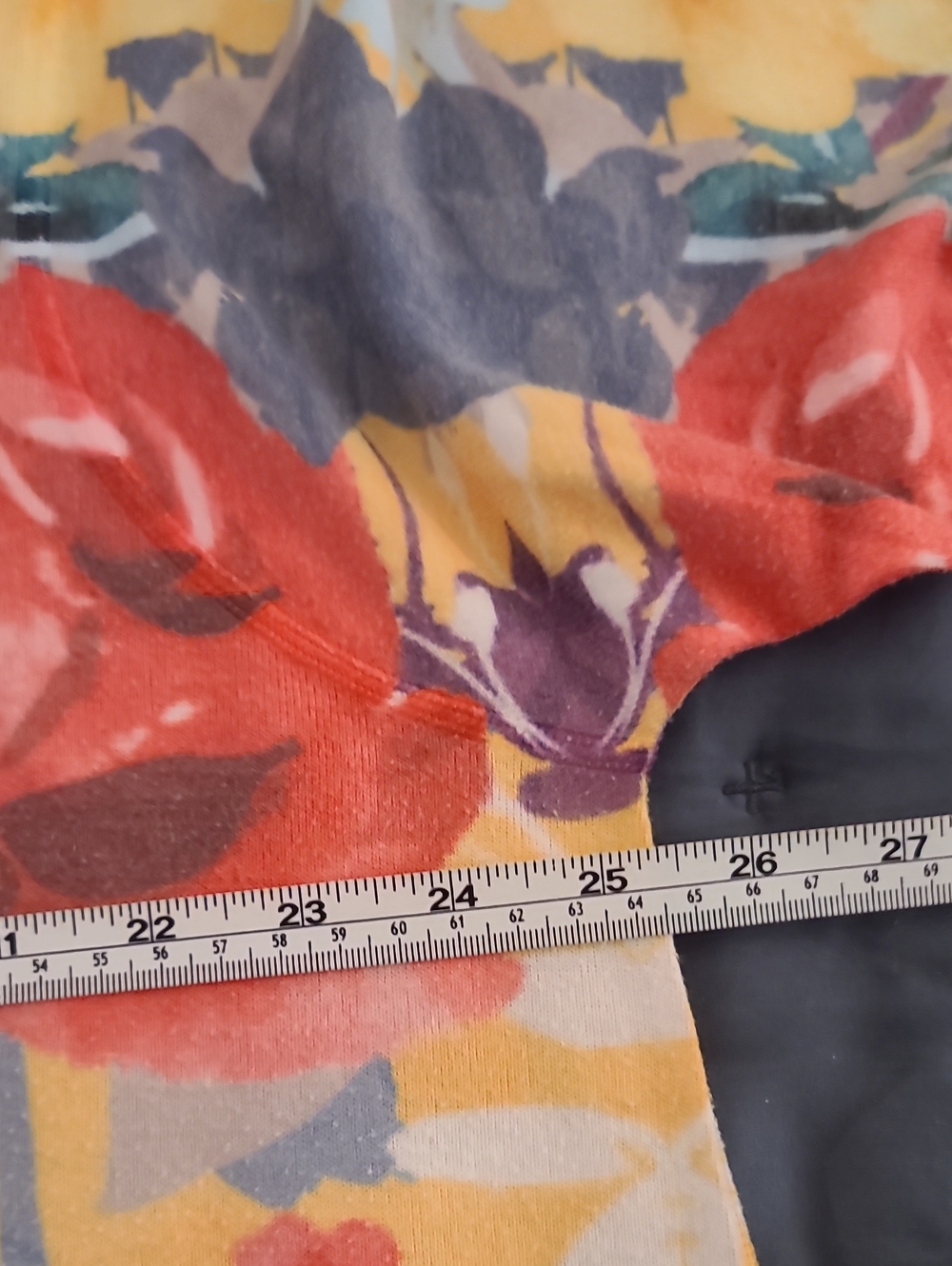 Soft Surroundings Yellow and Blue Floral Crewneck Sweater - Picture 4 of 4